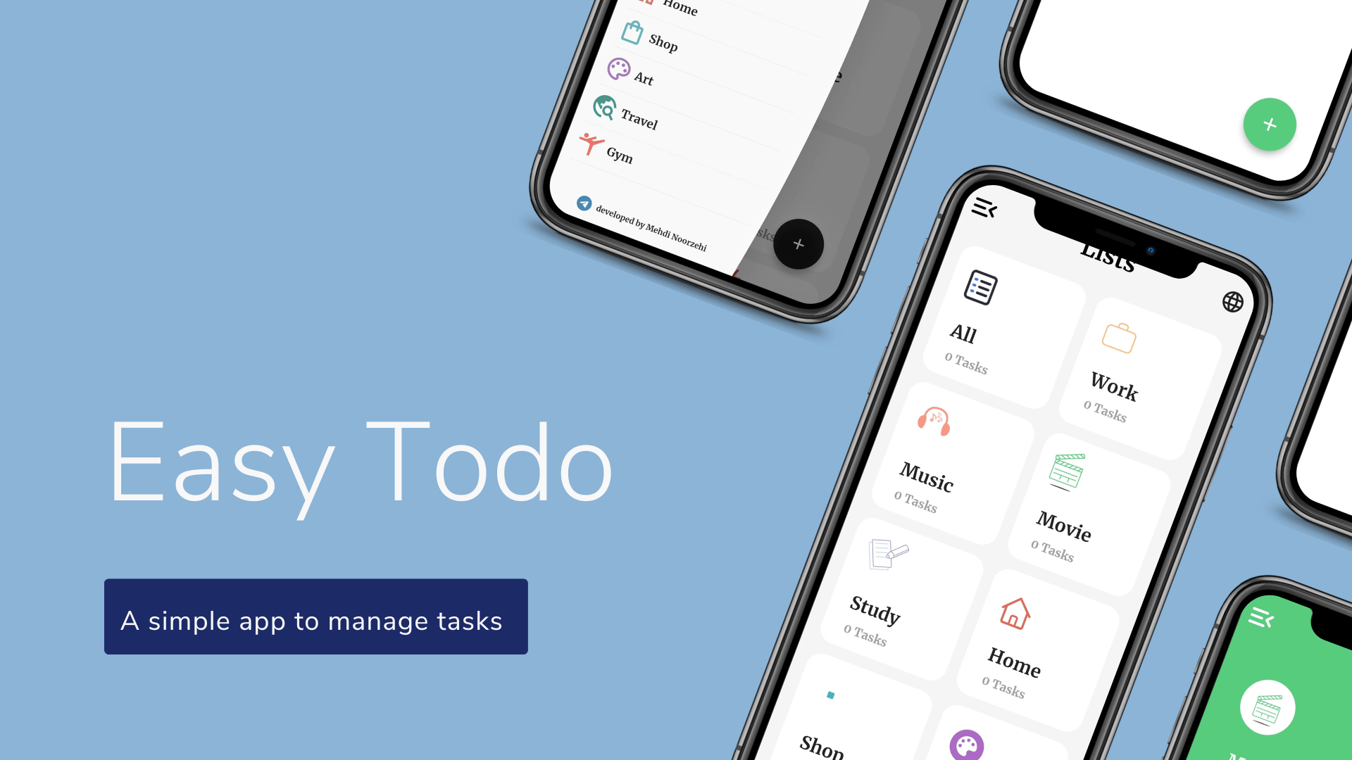Easy Todo — Flutter task manager app by Mehdi Noorzehi